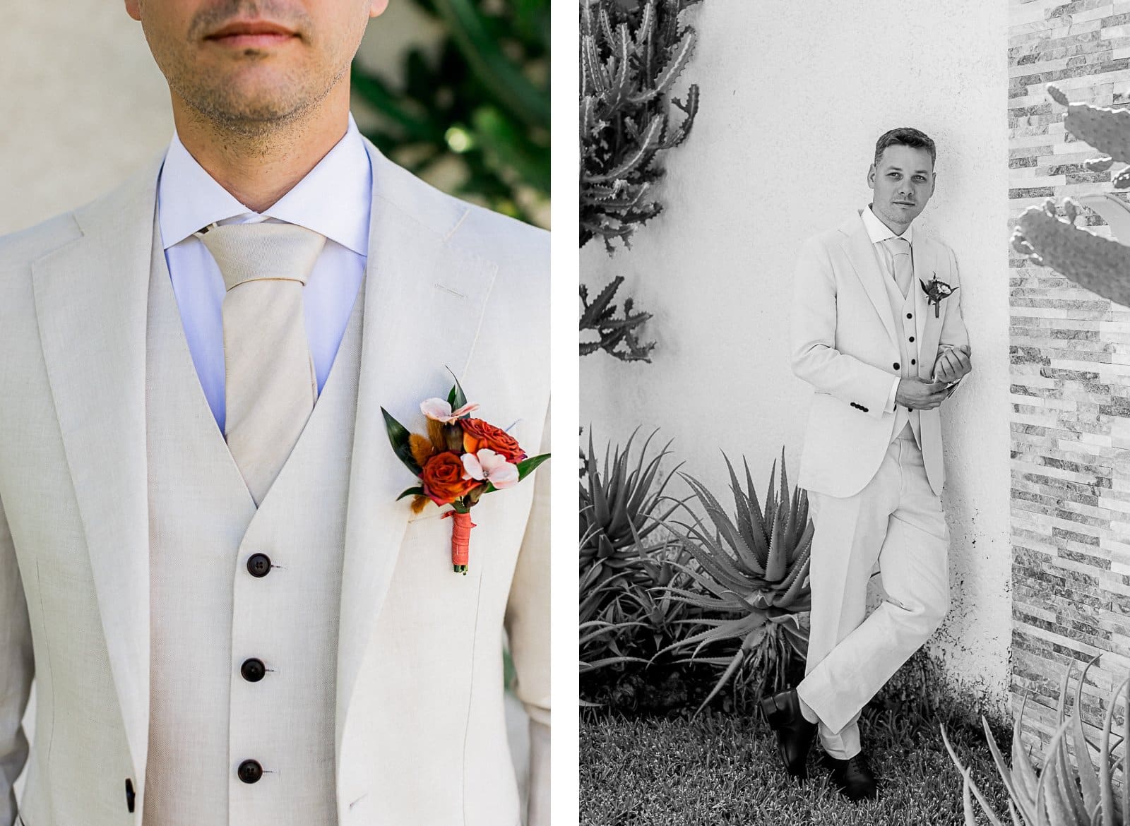 Photographie de Mathieu Dété, photographe de mariage et famille à Saint-Denis sur l'île de la Réunion 974, présentant des portraits du marié durant ses préparatifs