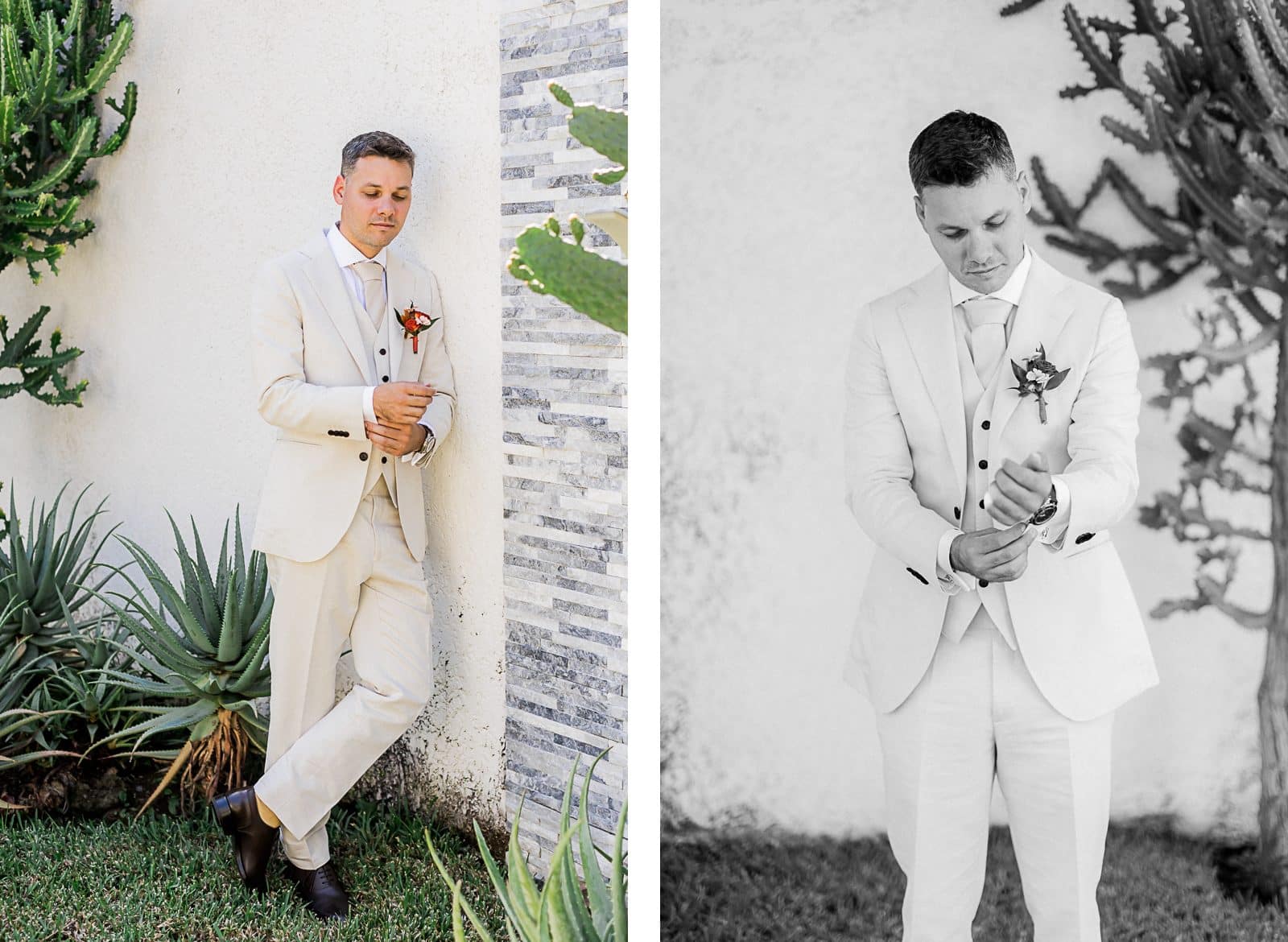 Photographie de Mathieu Dété, photographe de mariage et famille à Saint-Denis sur l'île de la Réunion 974, présentant des portraits du marié durant ses préparatifs